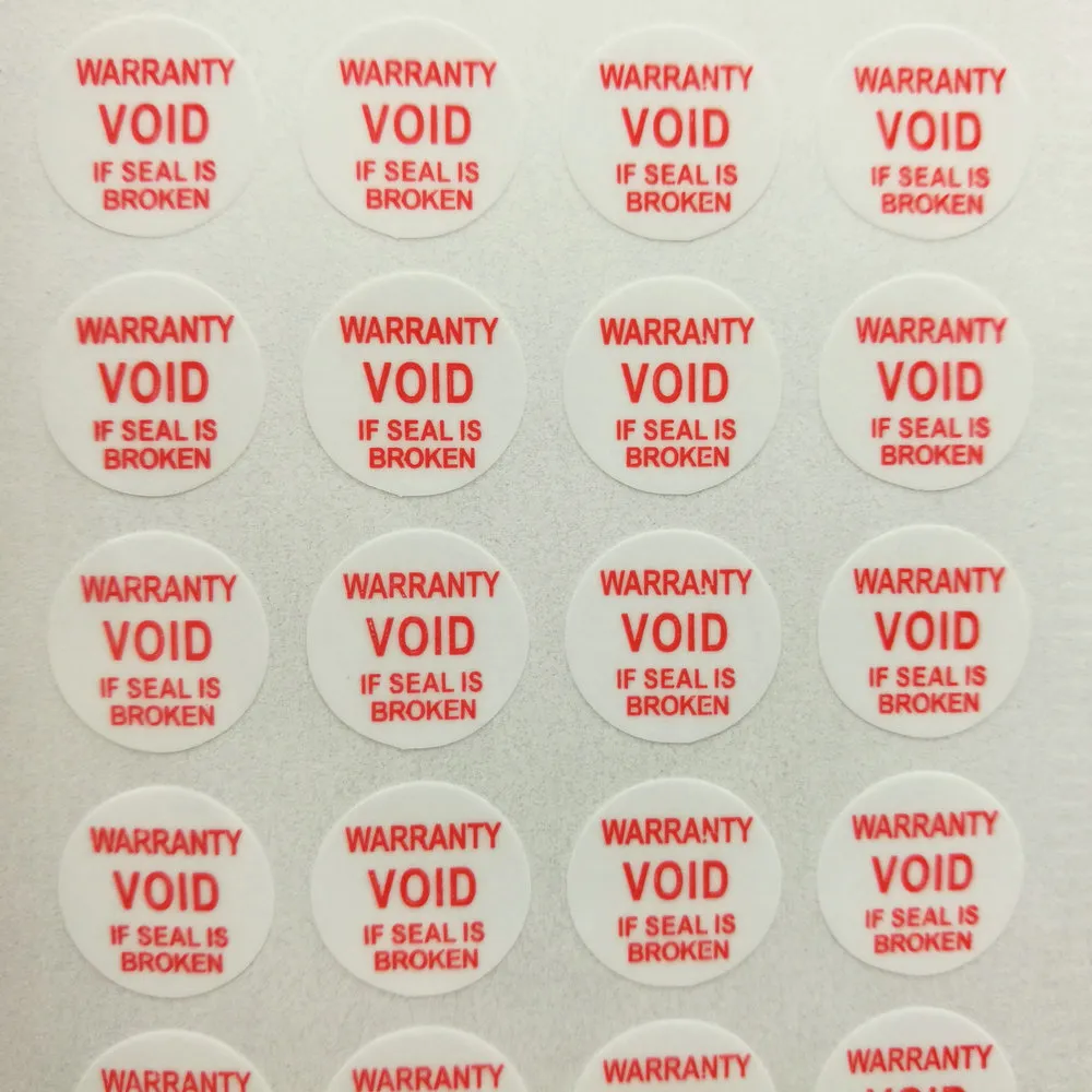 Warranty Void Stickers